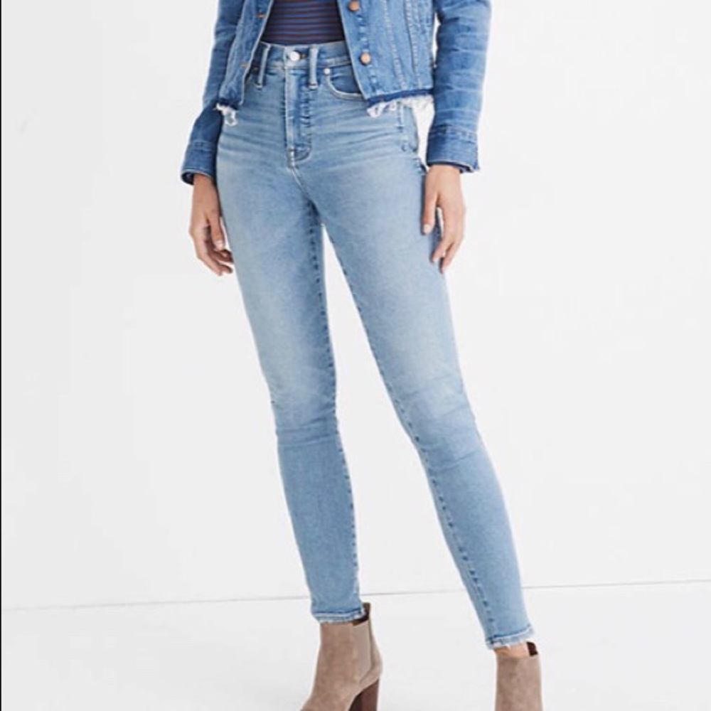 Madewell 10” High Rise Skinny Jeans in Hamden Wash